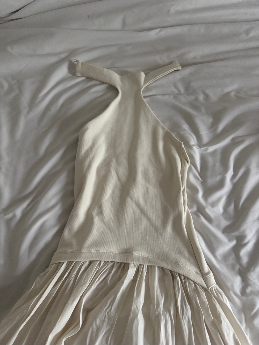 Zara Cream Halter Maxi Dress